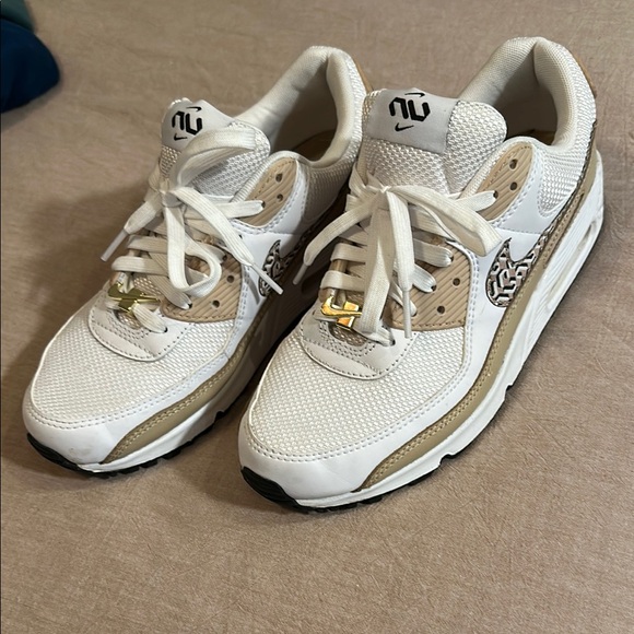 Nike Shoes - Nike White and Tan Retro-Inspired Sneakers